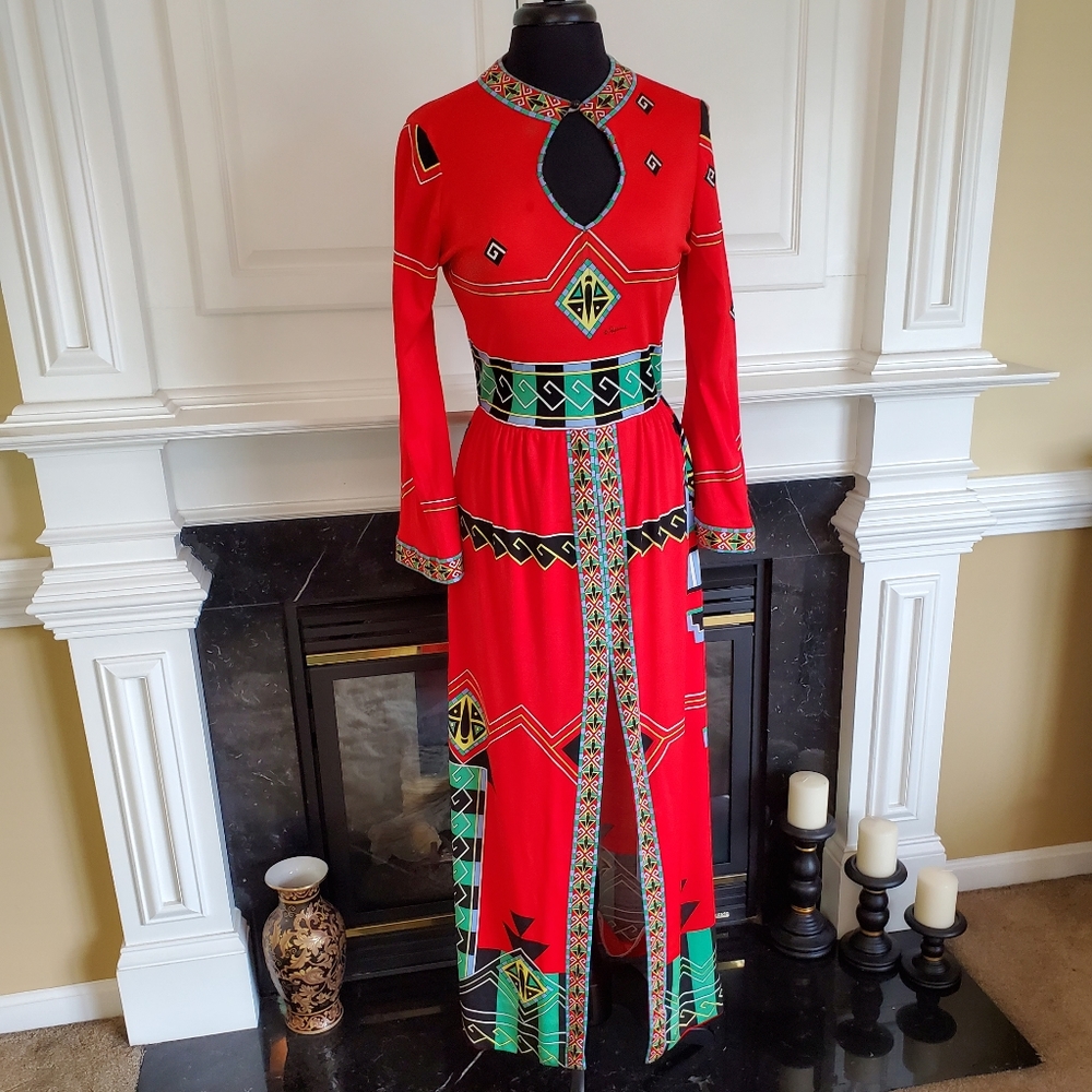 COPY - VINTAGE ART DECO RARE PAGANNE MAXI DRESS